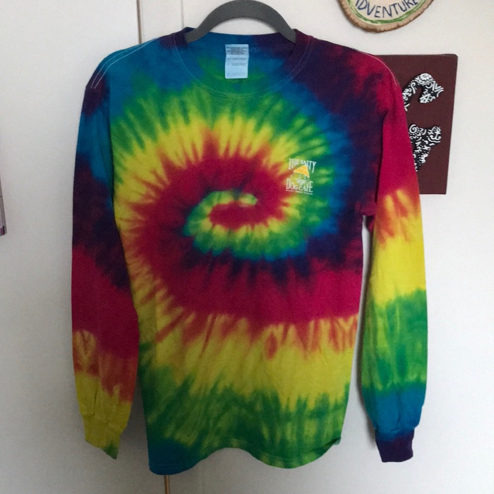 tie dye salty dog cafe long sleeve tee